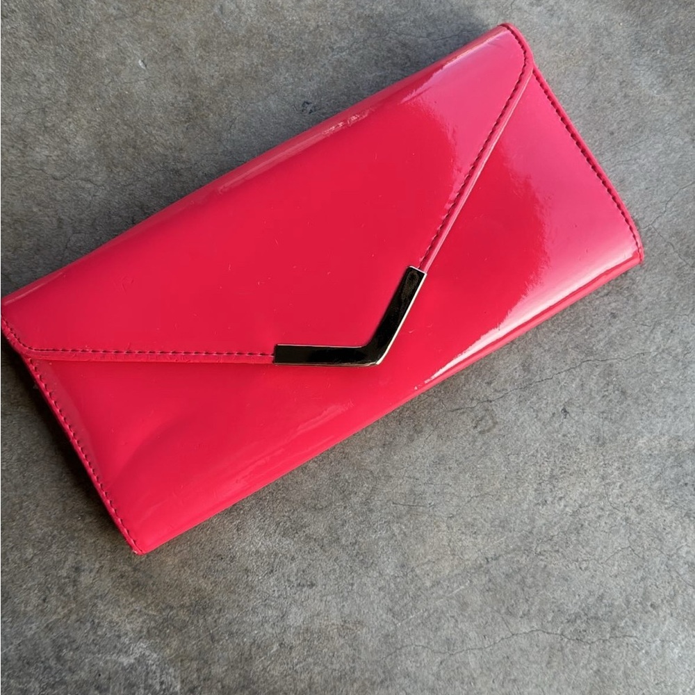 🎀Hot Barbie Pink Patent Leather Clutch